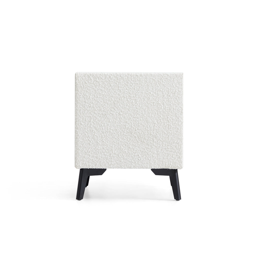 Cushy Boucle Fabric Nightstand