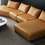 Amber Vintage Leather Sectional
