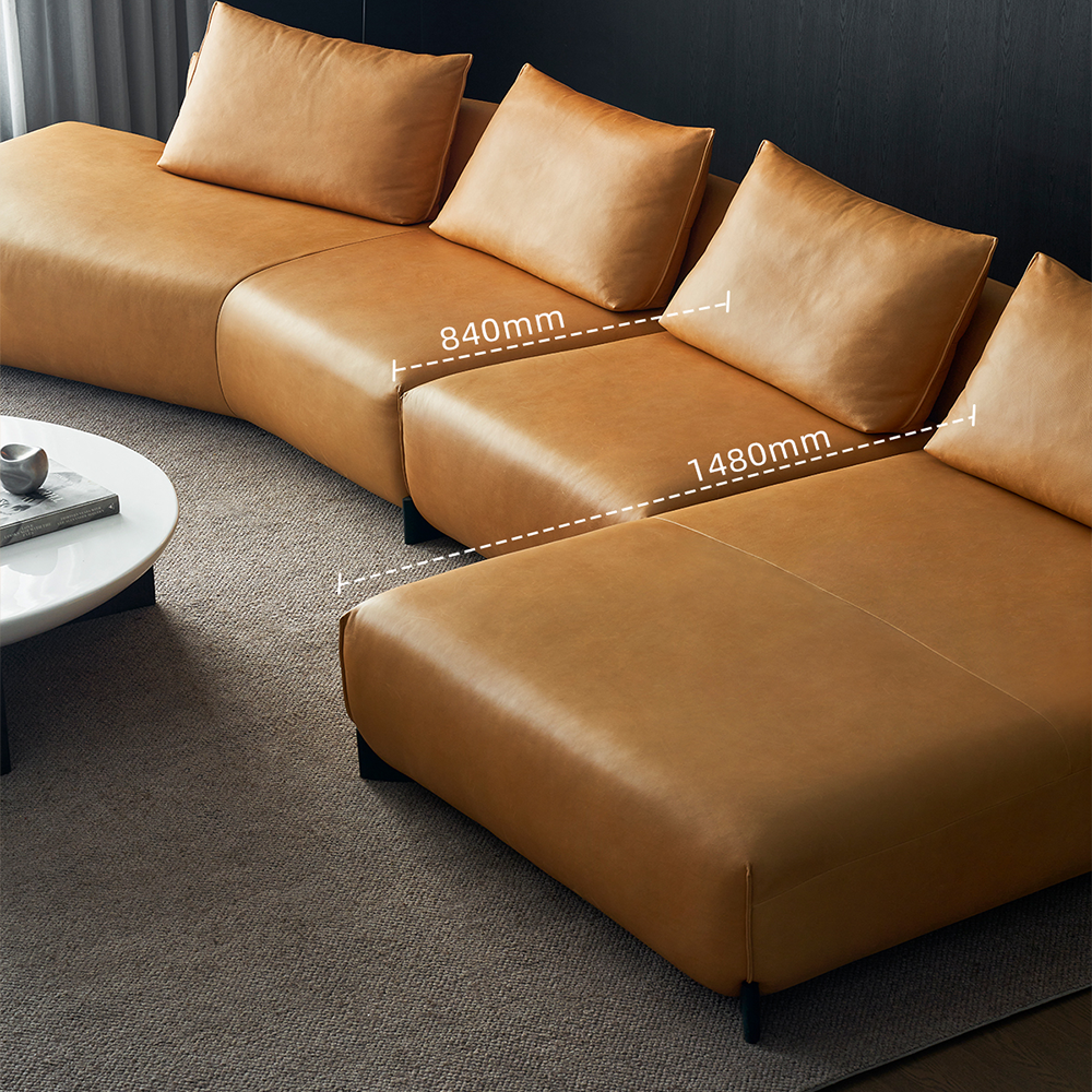 Amber Vintage Leather Sectional