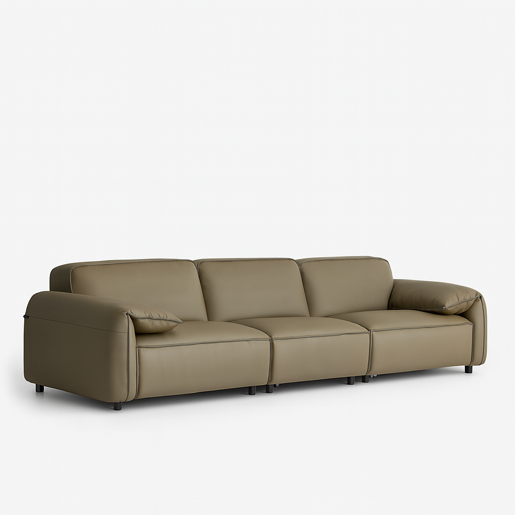Elara Top Grain Leather Power Recliner Sofa