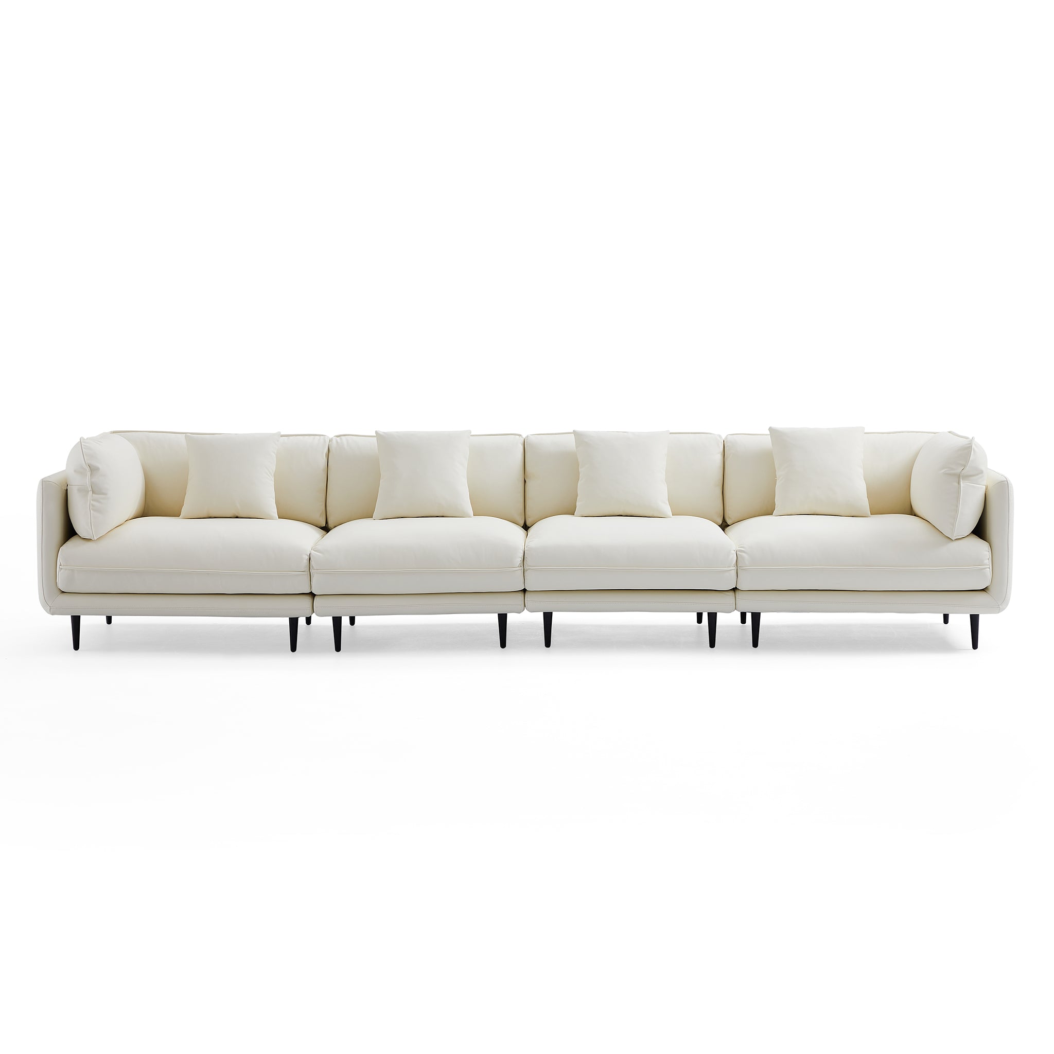 Vanilla Black Leather Sofa