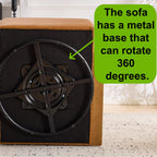 Savile Brown Leather Swivel Armchair