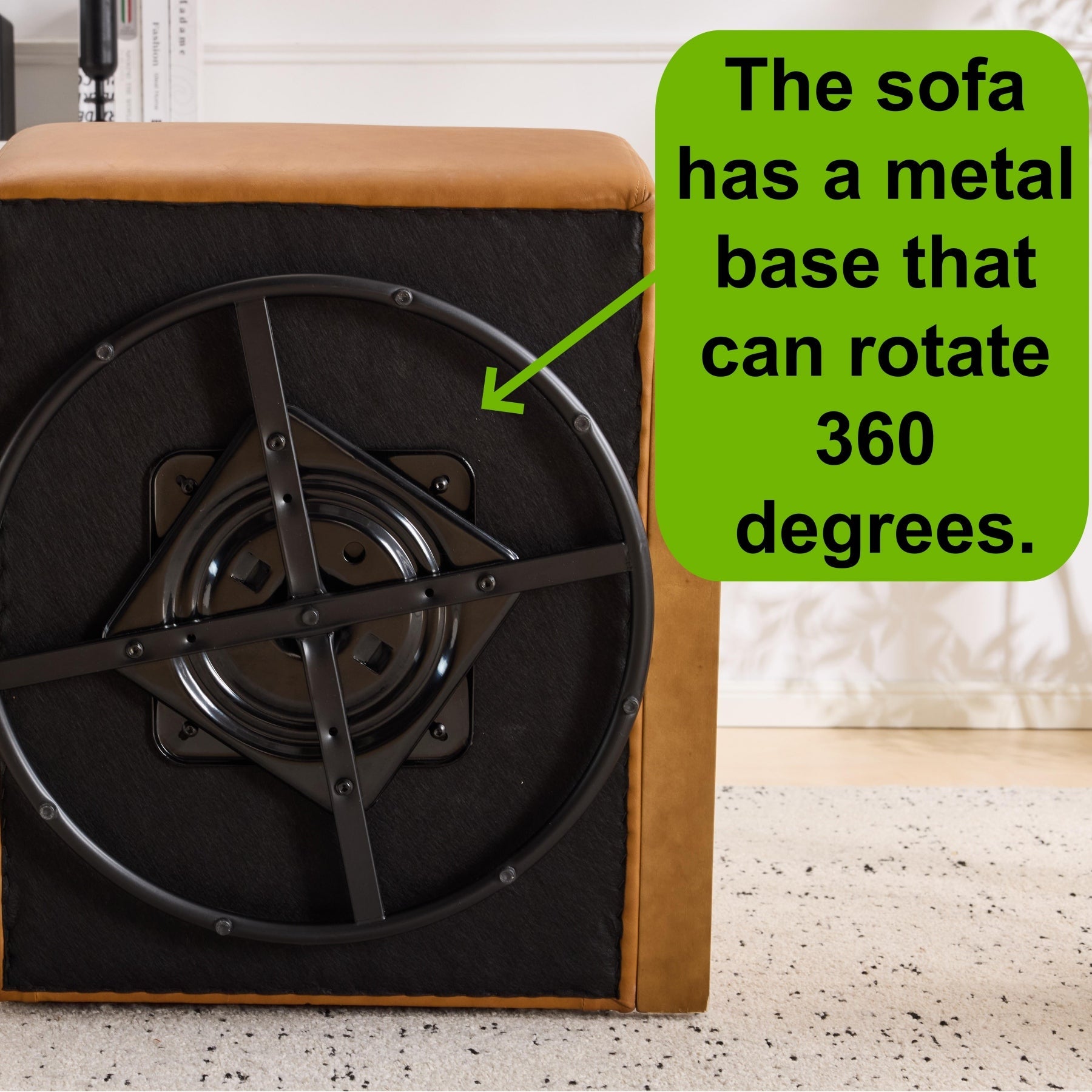 Savile Brown Leather Swivel Armchair