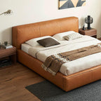 Cinnamon Leather Bed