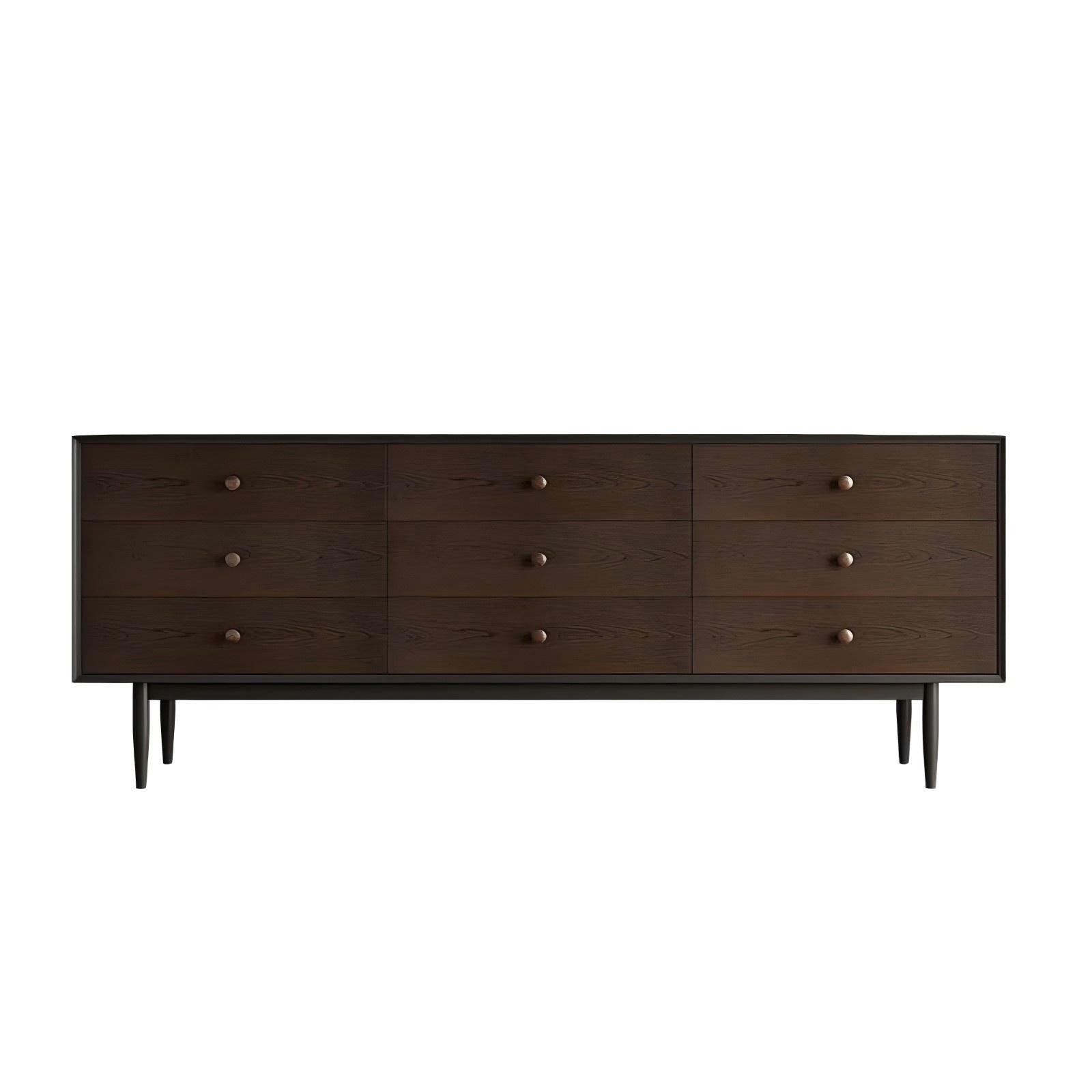 Napoli Dark Walnut Storage Sideboard Cabinet