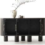 Cross & Line Black Sideboard Cabinet