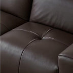 Nero Brown Recliner Leather Lounge Sofa
