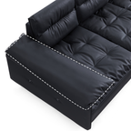 Lewis Adjustable Backrest Ultra-Wide Leather Sofa