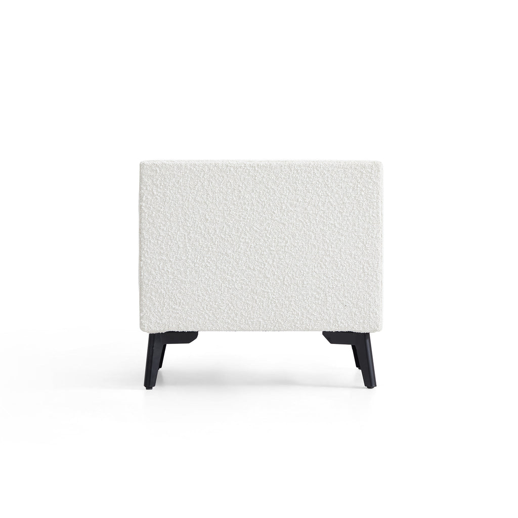 Cushy Boucle Fabric Nightstand