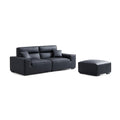 Domus High-Back Modular Leather Sofa and Ottoman