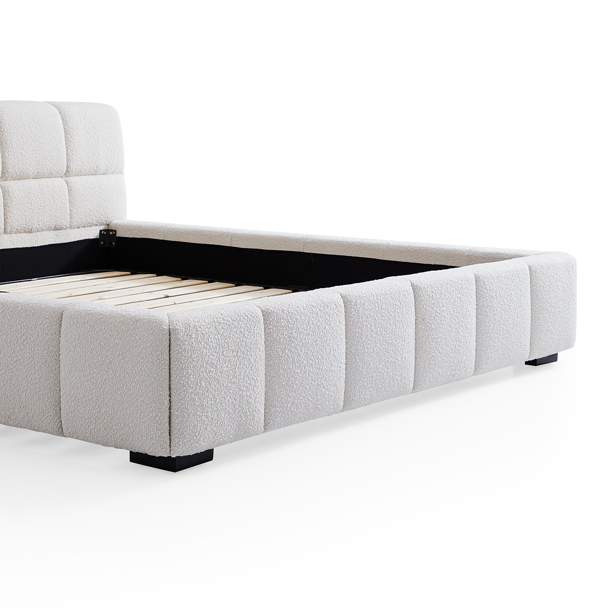 Cushy Boucle Fabric Bed