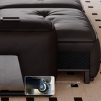 Onyx Leather Electric Recliner Sofa Bed