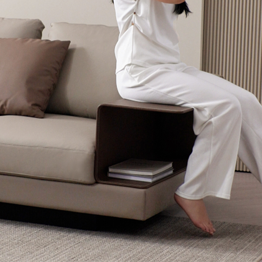 Connery Elevate Floating Leather Sofa