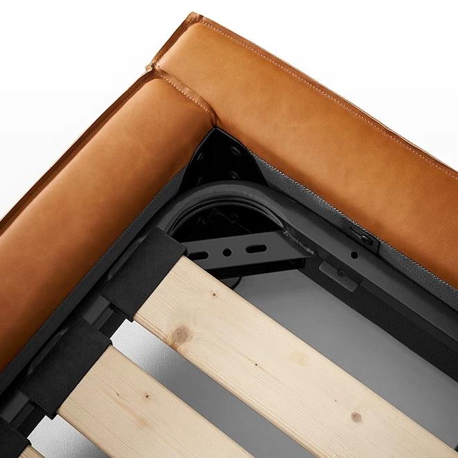 Cinnamon Leather Bed