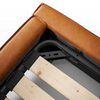 Cinnamon Leather Bed