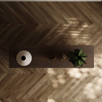 Arden Dark Walnut Woven Sideboard Cabinet