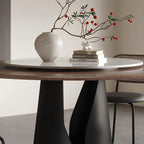 Lunaro Wood & Steel Round Dining Table