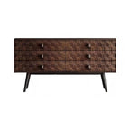 Arden Dark Walnut Woven Sideboard Cabinet