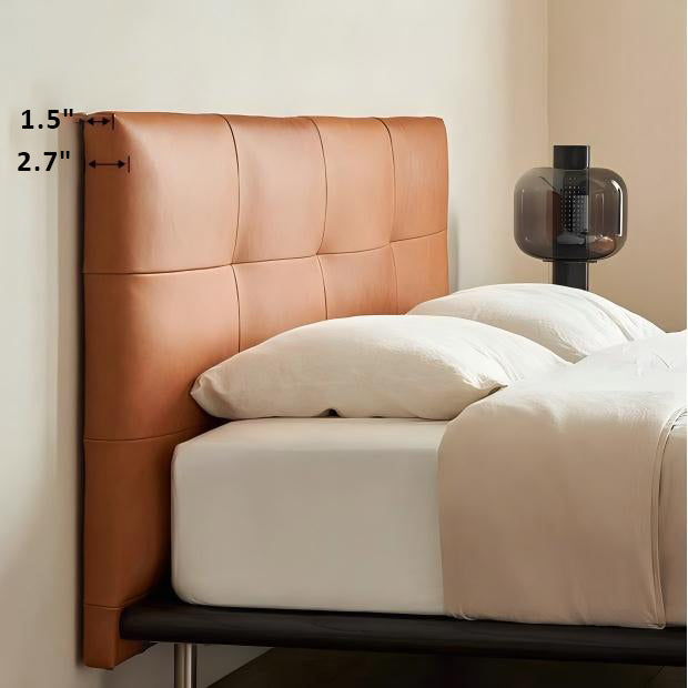 Toffee Brick Leather Bed