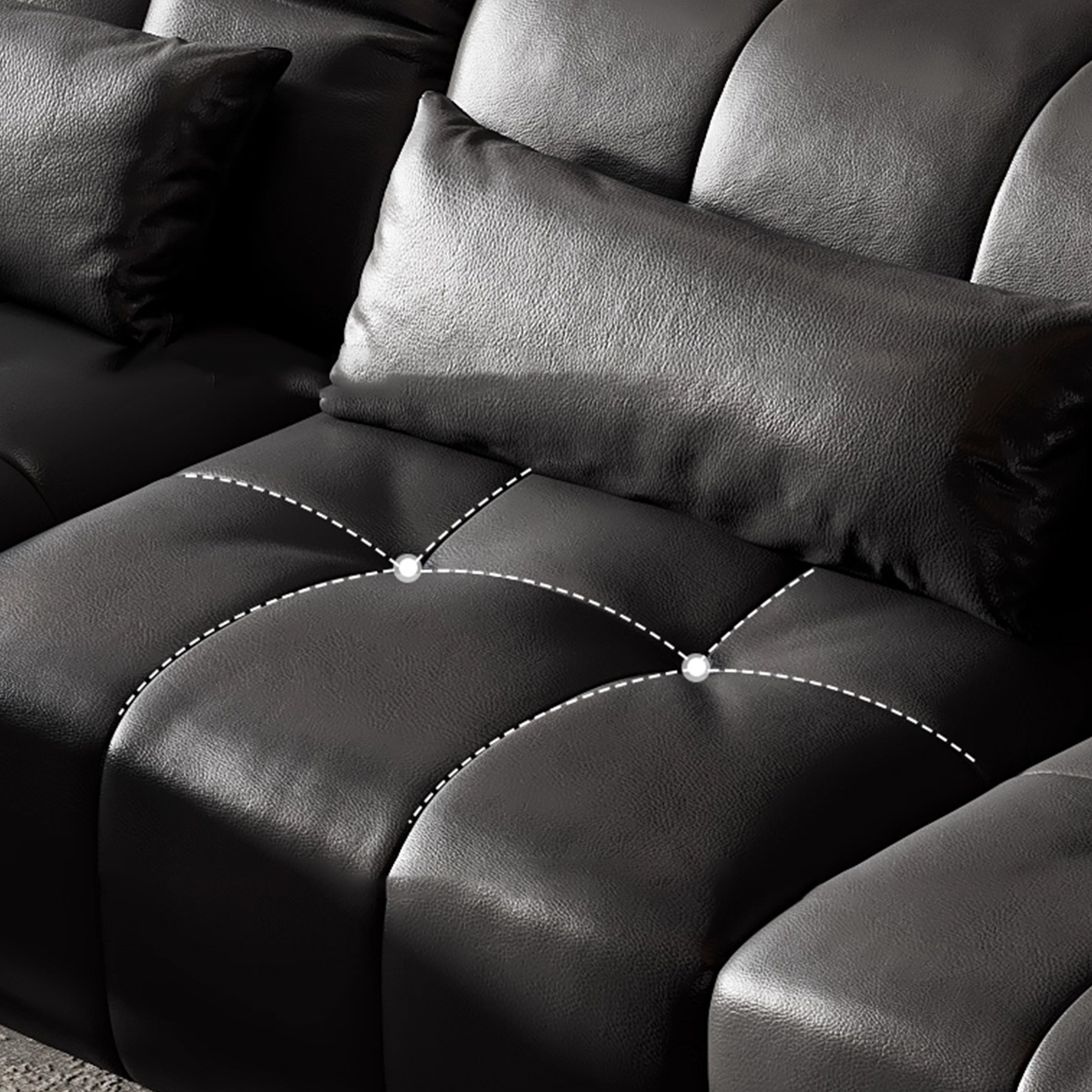 Aurelia Leather Power Recliner Sofa