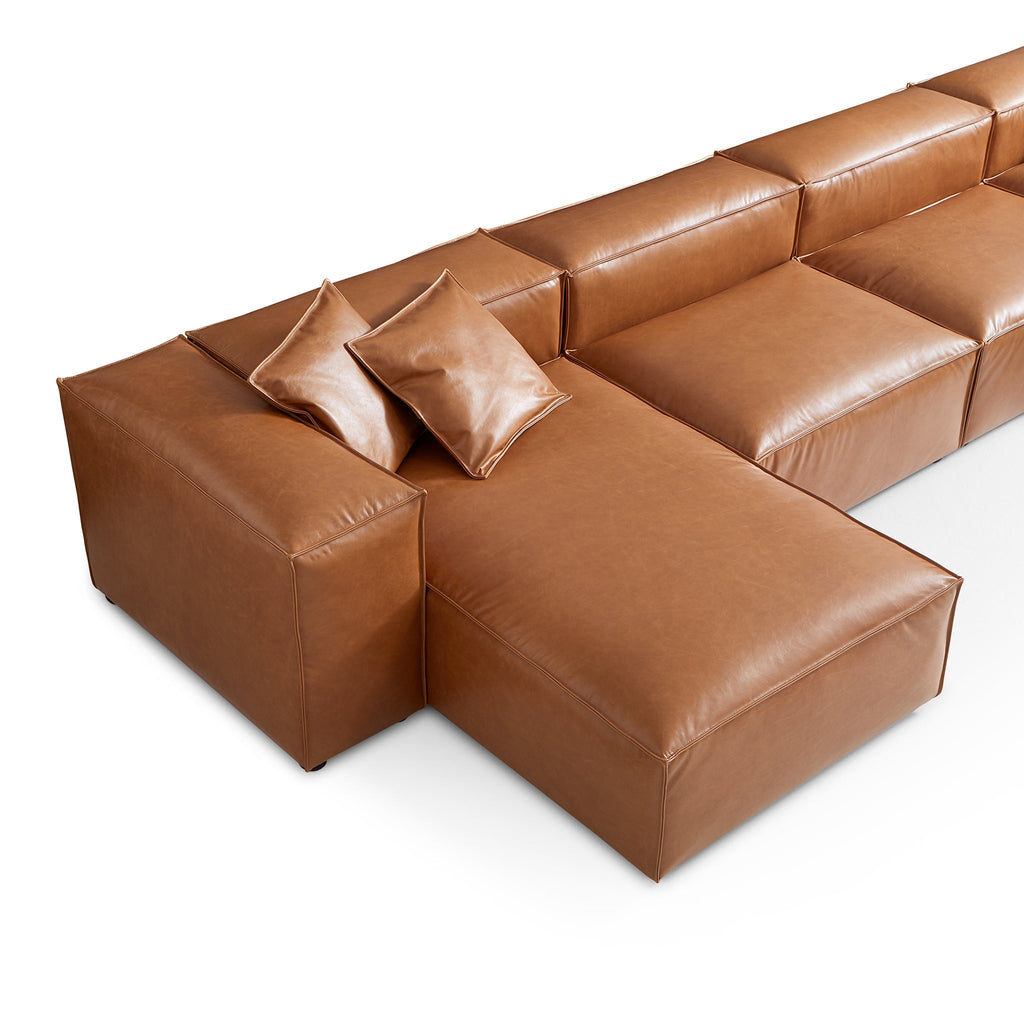 Benthe Modular Tan Open-End Sectional Sofa