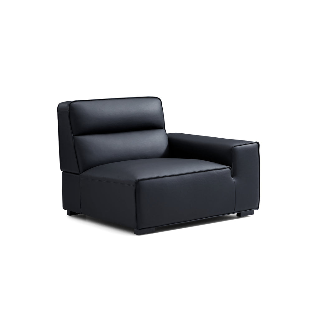 Domus High-Back Modular Leather Sofa and Ottoman