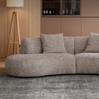 Nestled Curved Open-End Sectional Sofa