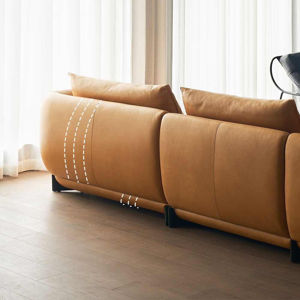 Amber Vintage Leather Sectional