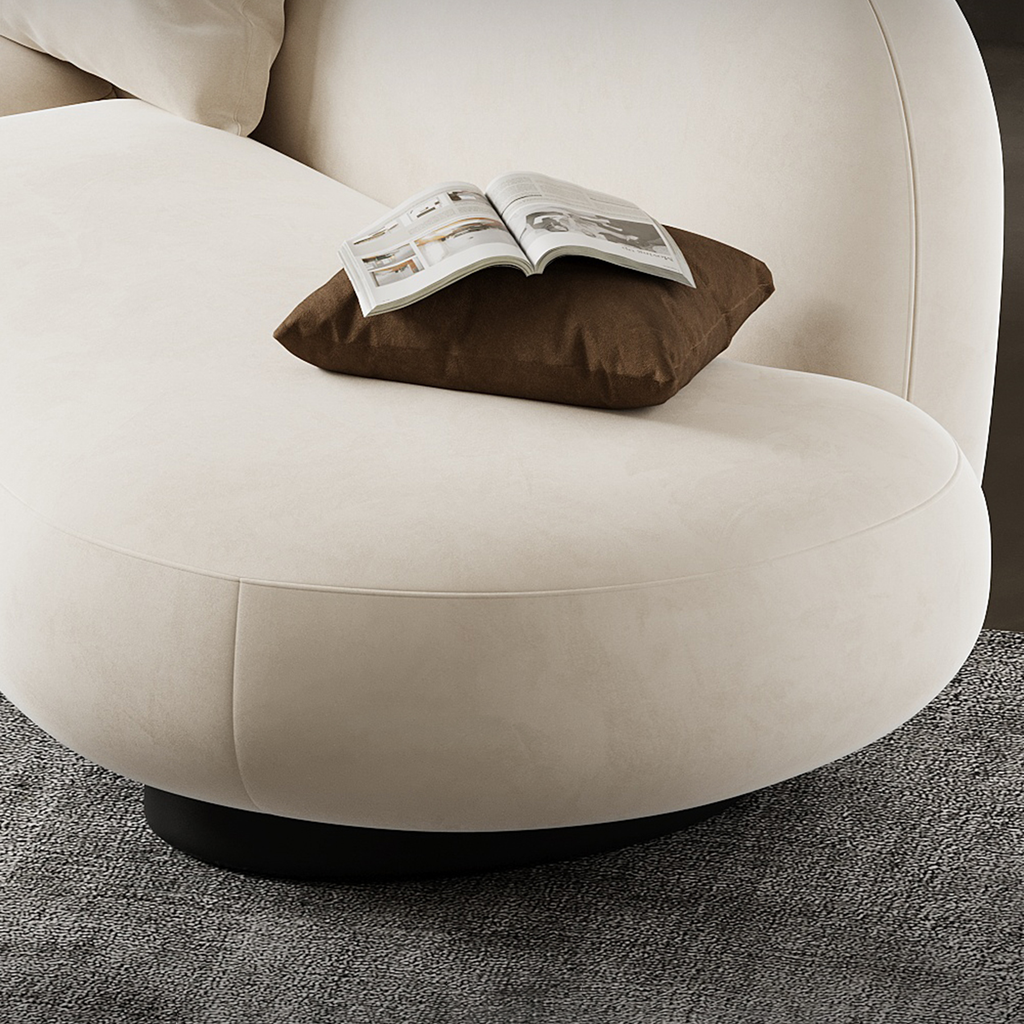 Velvet Curved Sectional Sofa