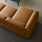 Geometry Low Profile Italian Leather Sectional
