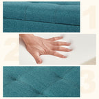 Banc ottoman de rangement en cuir reconstitué Adeco 50