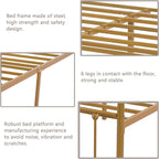 Cadre de lit plateforme en métal vintage simple Alazyhome, montage facile