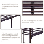 Cadre de lit plateforme en métal vintage simple Alazyhome, montage facile