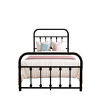 Cadre de lit plateforme en métal vintage simple Alazyhome, montage facile