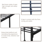 Cadre de lit plateforme en métal vintage simple Alazyhome, montage facile