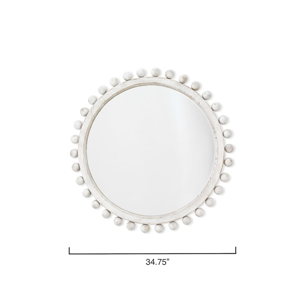 Miroir rond en bois Alden Décor Orion, naturel