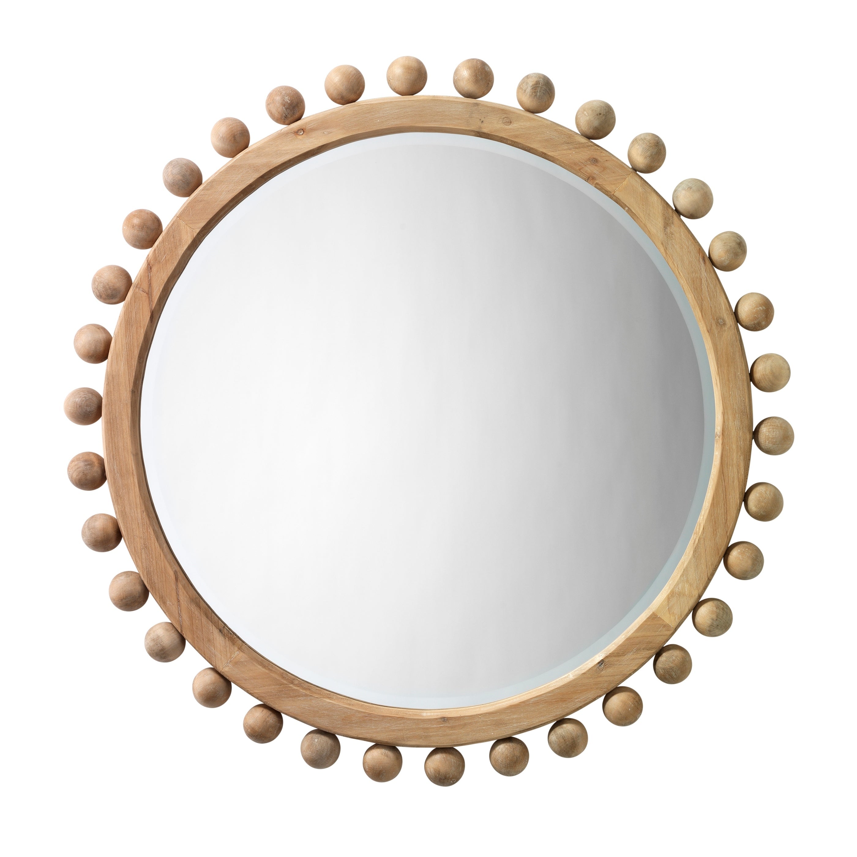 Miroir rond en bois Alden Décor Orion, naturel