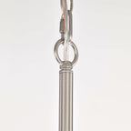 Lustre à abat-jour tambour Anita avec prisme en verre transparent