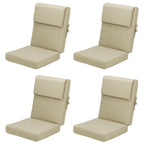 Lot de 4 coussins de chaise à dossier haut Aoodor Patio, 46 ​​x 21 x 4 pouces (coussins uniquement)
