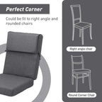 Lot de 4 coussins de chaise à dossier haut Aoodor Patio, 46 ​​x 21 x 4 pouces (coussins uniquement)