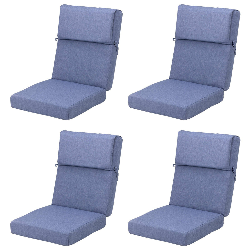 Lot de 4 coussins de chaise à dossier haut Aoodor Patio, 46 ​​x 21 x 4 pouces (coussins uniquement)