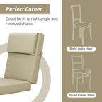 Lot de 4 coussins de chaise à dossier haut Aoodor Patio, 46 ​​x 21 x 4 pouces (coussins uniquement)