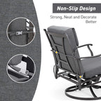 Lot de 4 coussins de chaise à dossier haut Aoodor Patio, 46 ​​x 21 x 4 pouces (coussins uniquement)