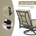 Lot de 4 coussins de chaise à dossier haut Aoodor Patio, 46 ​​x 21 x 4 pouces (coussins uniquement)