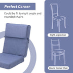 Lot de 4 coussins de chaise à dossier haut Aoodor Patio, 46 ​​x 21 x 4 pouces (coussins uniquement)