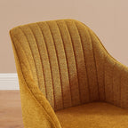 Fauteuil d'appoint pivotant Art Leon pour bureau moderne avec pieds en bois