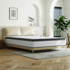 Matelas hybride ferme en mousse à mémoire de forme SweDrea de 12 po avec CertiPUR-US et Oeko-TEX, doté de ressorts renforcés.