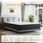 Matelas à ressorts SweDrea 12 po mi-ferme pour soulager les maux de dos et rafraîchir, certifié CertiPUR-US, SGS et OEKO-TEX.