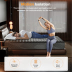 Matelas hybride en mousse à mémoire de forme SweDrea Plush 8/12 po, respirant et rafraîchissant, certifié CertiPUR-US, SGS et OEKO-TEX