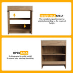 Beingnext Meuble-lavabo 24/30/36 avec porte à fermeture douce et étagère réglable